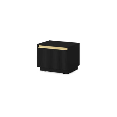 Westa Bedside Table 54x42 cm, Glamour Style – Black