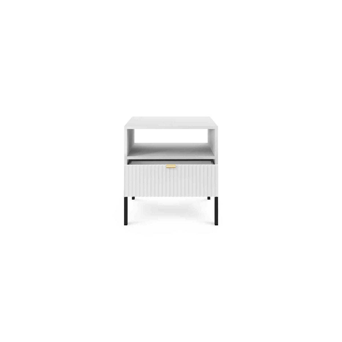 Roza Bedside Table with Drawer 54x56 cm, Glamour Style – photo 14