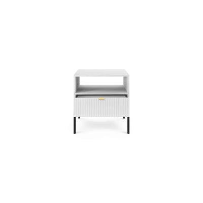 Roza Bedside Table with Drawer 54x56 cm, Glamour Style – photo 14