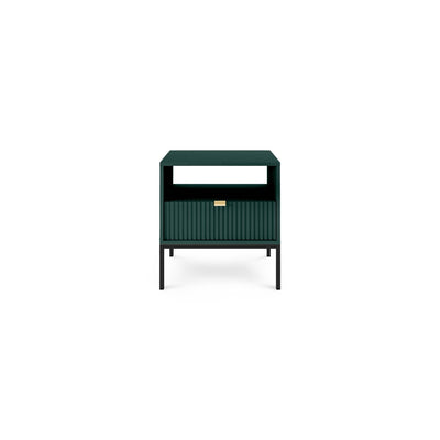 Roza Bedside Table with Drawer 54x56 cm, Glamour Style – photo 25