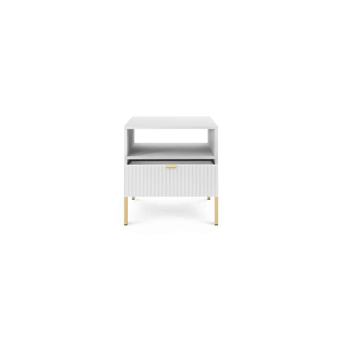 Roza Bedside Table with Drawer 54x56 cm, Glamour Style – photo 11