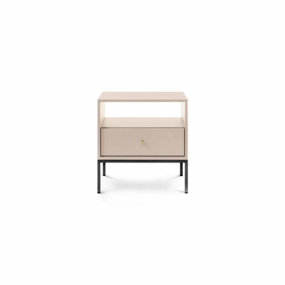Kviat Bedside Table with Drawer 54x57 cm, Modern Classic Style – photo 5