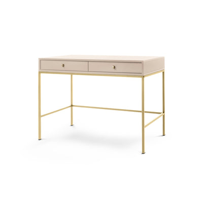 Kviat Dressing Table 104x78 cm, Modern Style – Sand Beige, Gold