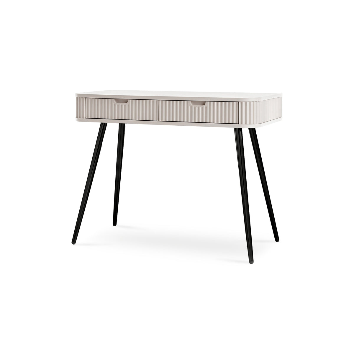 Eva Dressing Table with 2 Drawers 103x80 cm, Modern Style – Cashmere, Black