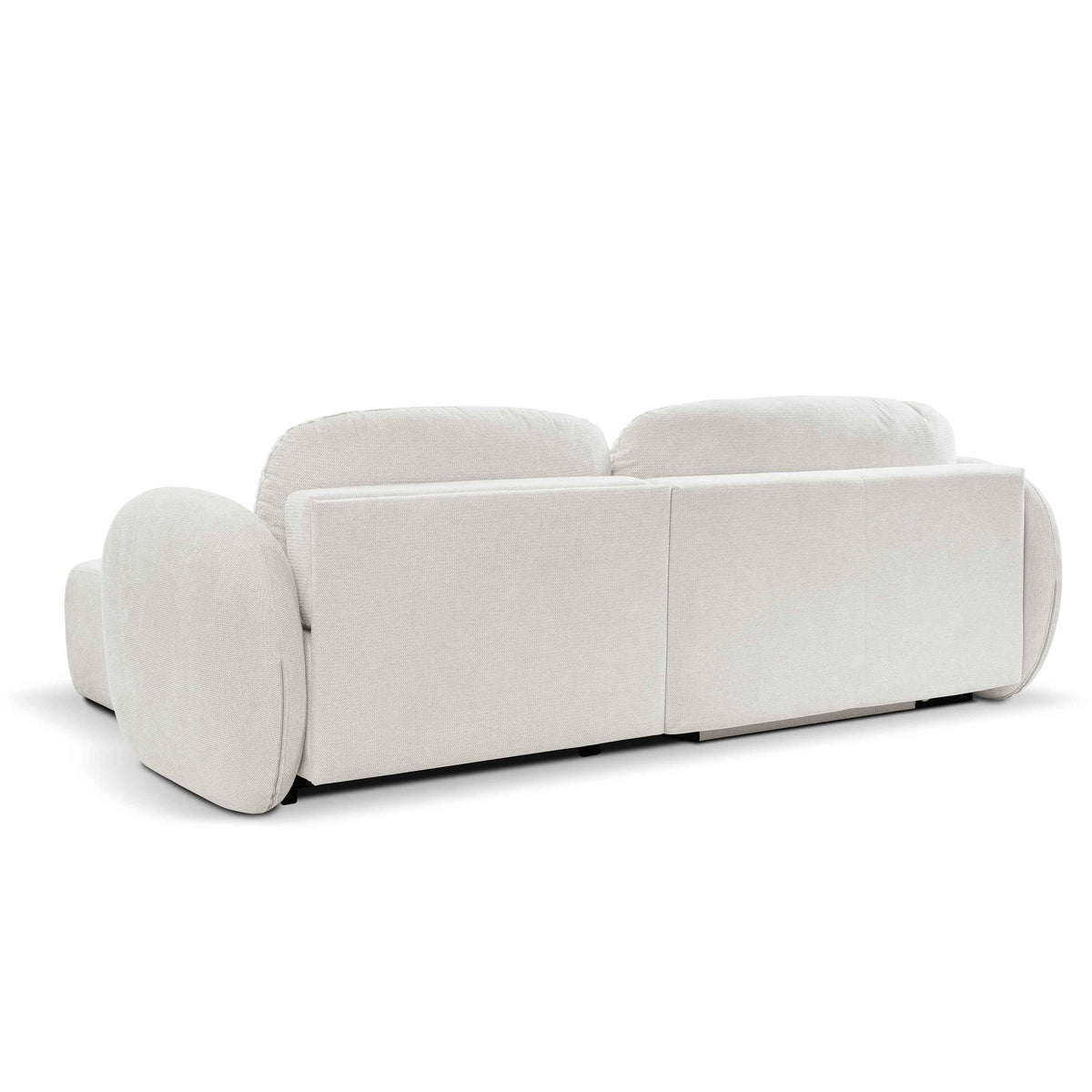 Olemo Corner Sofa Bed DL 248 cm, Modern Style, Aragon Fabric – back view
