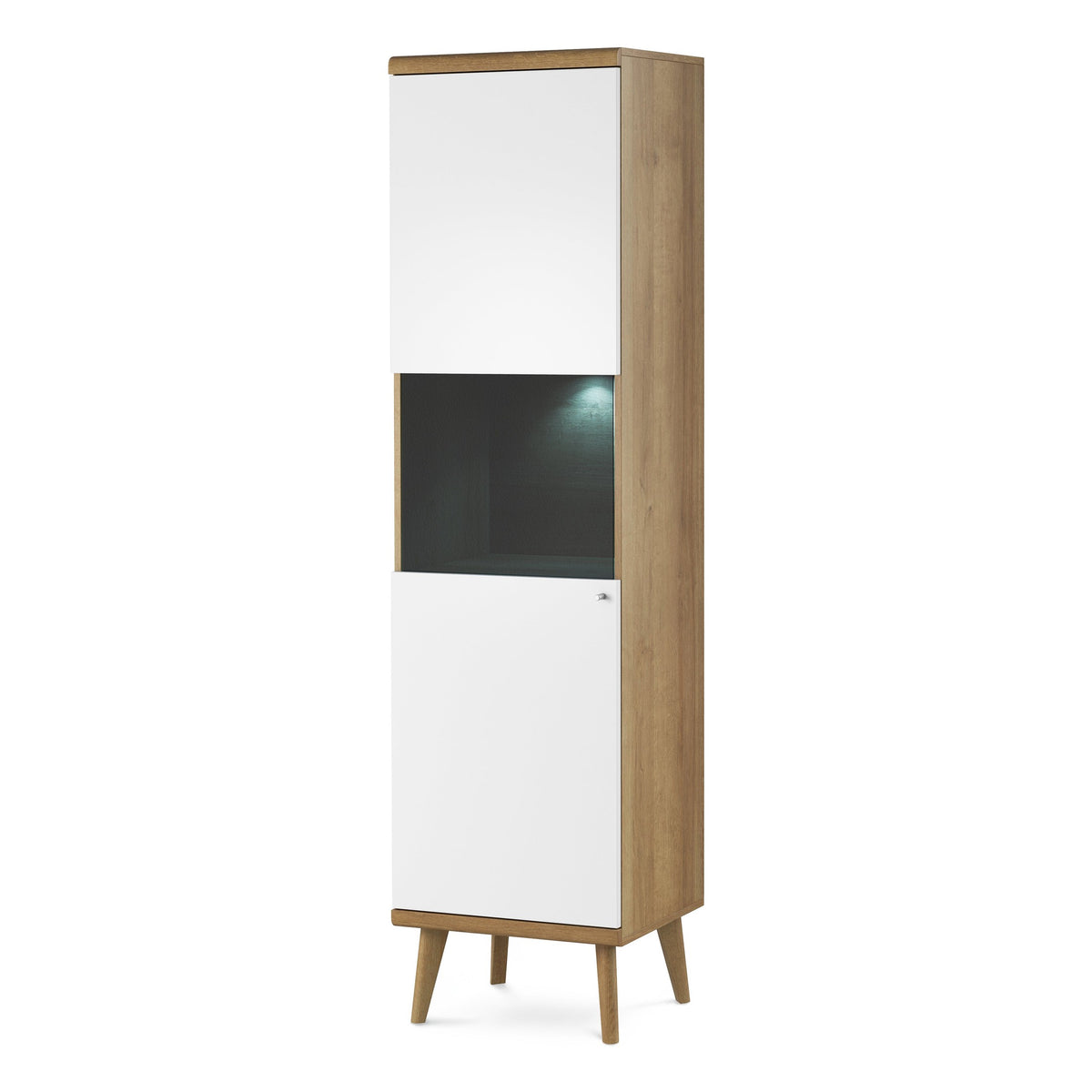 Lato Glass Display Cabinet 50x197 cm, Scandinavian Style – main photo | Pillovely