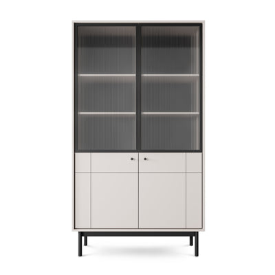 Sabi Glass Display Cabinet 104x185 cm, Japandi Style – photo 3