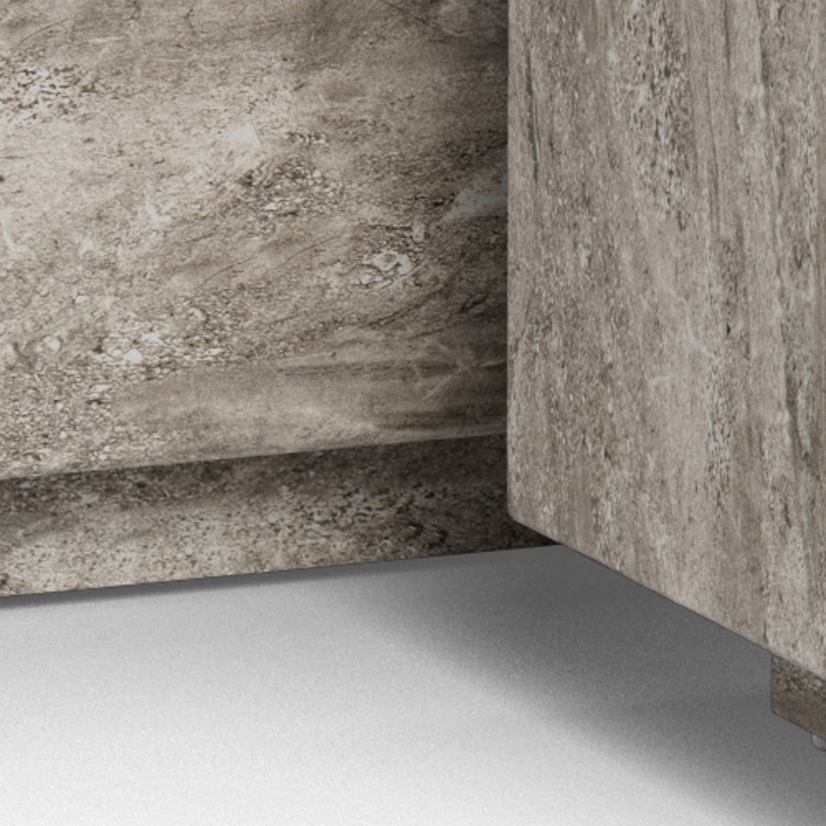 Segmento Set of 2 Coffee Tables with Stone Effect, Modern Style – close-up of details and texture
