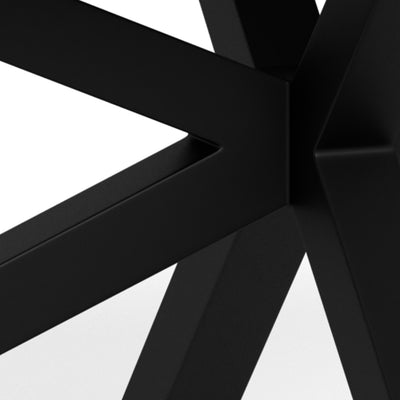 Surfo Large Oval Dining Table 220x76 cm, Industrial Style – close-up of details and texture