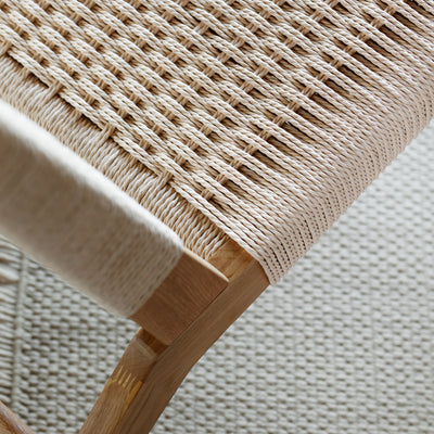 Eren Lounge Chair with Paper Plait Weave, Scandinavian Style – close-up of details and texture