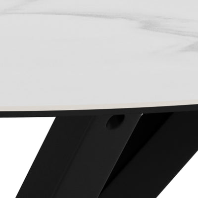 Stela Round Dining Table 119x76 cm, Modern Style – close-up of details and texture