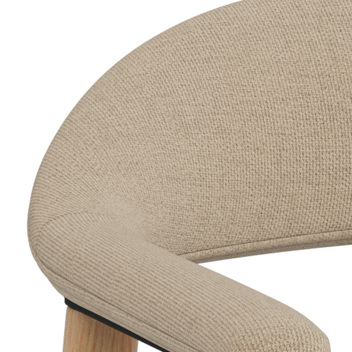 Hikari Komfort Set of Two Chairs with Armrests, Scandinavian Style – close-up of details and texture