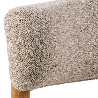 Shepy Lounge Chair with Bouclé Upholstery, Modern Style – close-up of details and texture